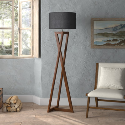 Piekos 166cm Brown Tripod Floor Lamp