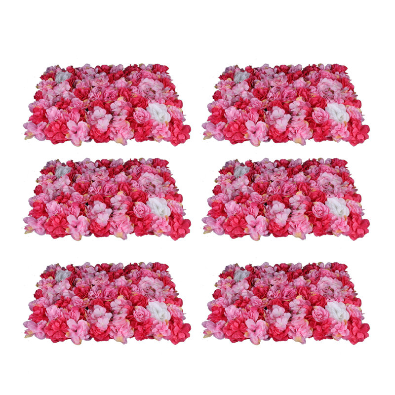 Artificial Roses Silk Flower Wall Panel Arrangement
