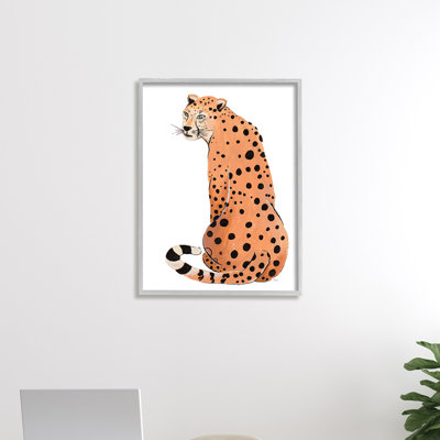 Chat de la jungle orange, taches audacieuses, animal de safari - peinture