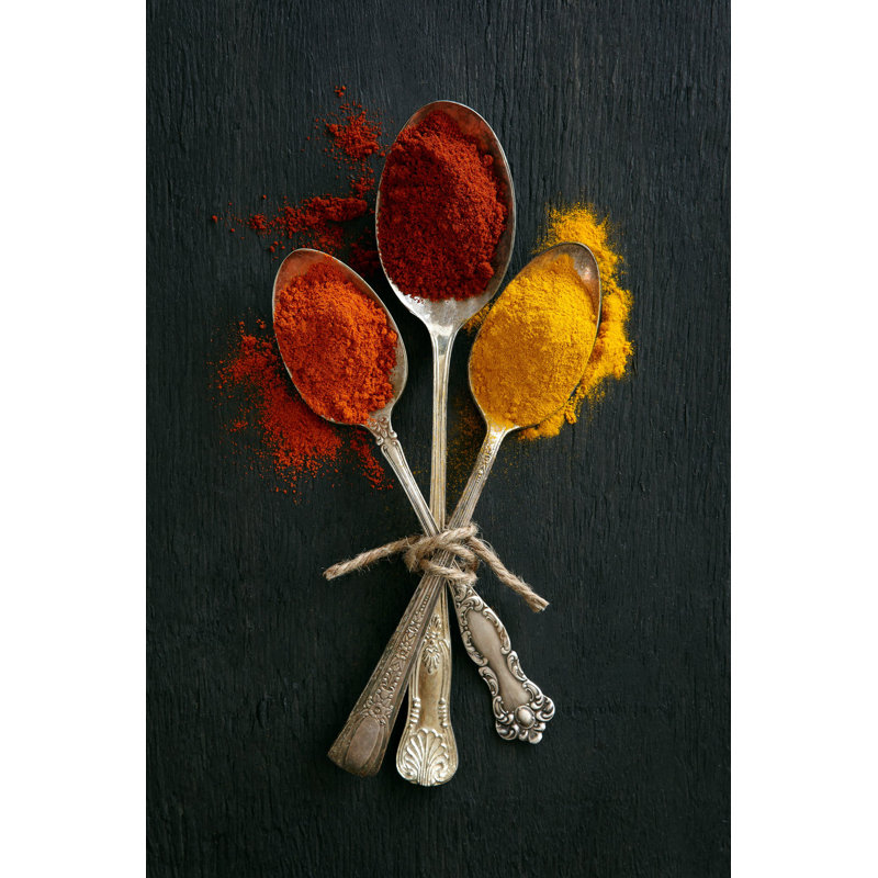Spice Spoons - Picture Frame Photograph on Paper, 40" H x 28.5" W, White Framed