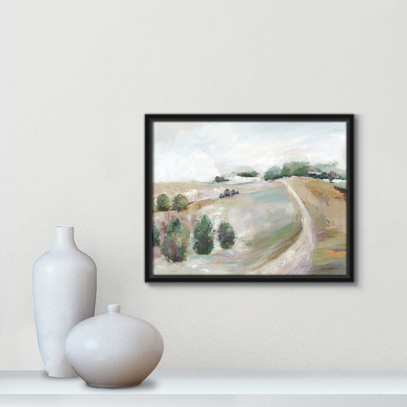 Kel Country Road Hill by Allison Pearce - Floater Frame Print on Canvas, 12.5" H x 15.5" W, Black