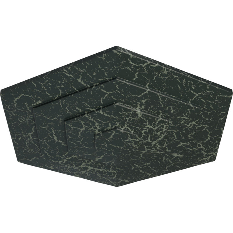Médaillon de plafond 23 1/4 po x P 7/8 po Woodruff, Tortue peinte craquelé
