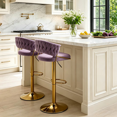 Christal Swivel Upholstered Adjustable Height Counter Stool
