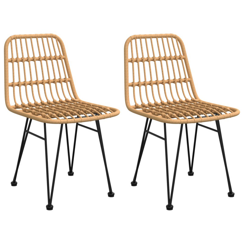 Anntonette Patio Dining Side Chair, Brown