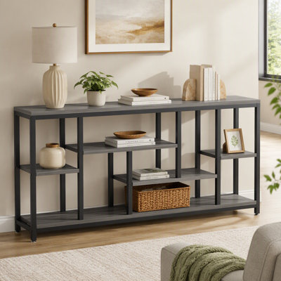 Table console 70,9 po avec tablettes de rangement