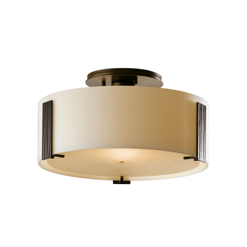 Impressions 3 - Light Semi Flush Mount, Bronze, 6.1" H x 11.8" W x 11.8" D