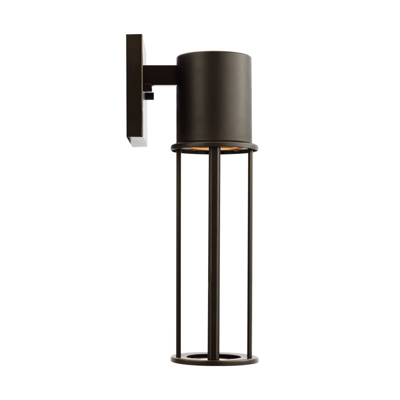 LED Outdoor Wall Light, Antique Bronze, 15.75" H x 5" W x 5" D