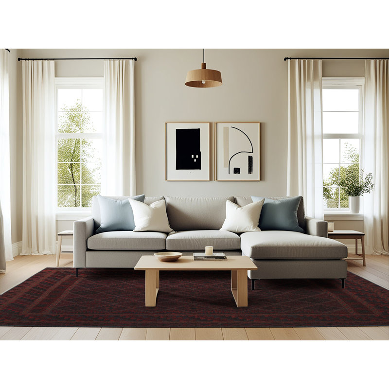 Tapis brun Southwestern, Rectangle 6 pi x 9 pi