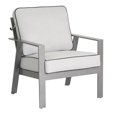 Chaise de patio avec coussins Sunbrella Trento