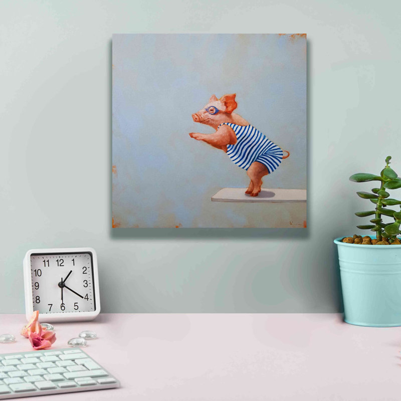 Le plongeon par Lucia Heffernan - reproduction, H 12 po x l 12 po x P 0,75 po