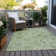 Machine Washable Indoor/Outdoor Xhevrie Aloe Rug