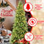 300 lumières à DEL blanc chaud ornées d'un arbre de Noël mince de 6 pi avec 850 pointes Pe + réalistes, conception à charnières à installation rapide, support en métal pour espaces limités et décorations simples