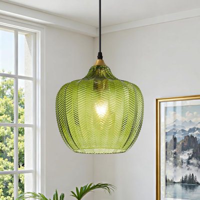 Luminaire suspendu moderne en or, luminaire suspendu en verre vert pour îlot de cuisine Farmhouse