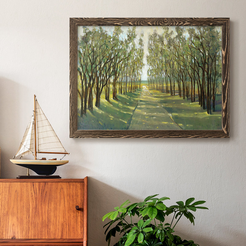 "Forest Path", peinture sur toile encadrée, Noyer, H 18 po x l 26 po x P 1,5 po