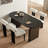 Black Oval Solid Wood Dining Table-2008016561