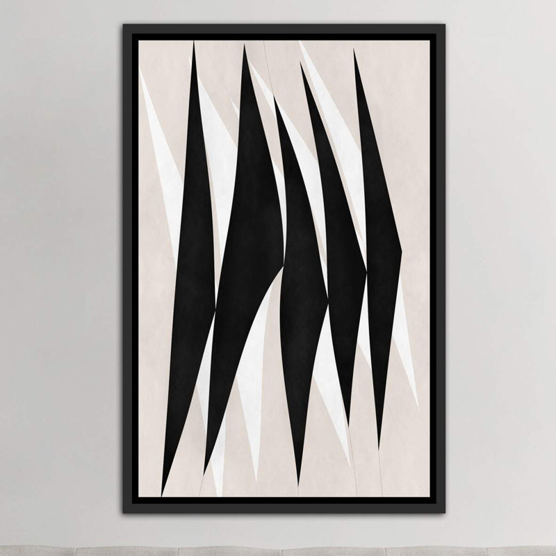« zèbre print tribal paint »-impression sur image, H 48 po x l 32 po x P 1,5 po, Toile avec cadre noir patiné