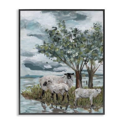 Scène traditionnelle de mouton, art giclée par Melissa Wang