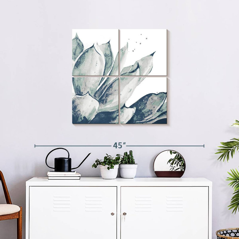 Agave bleu Harnek sur blanc II, H 26 po x l 26 po