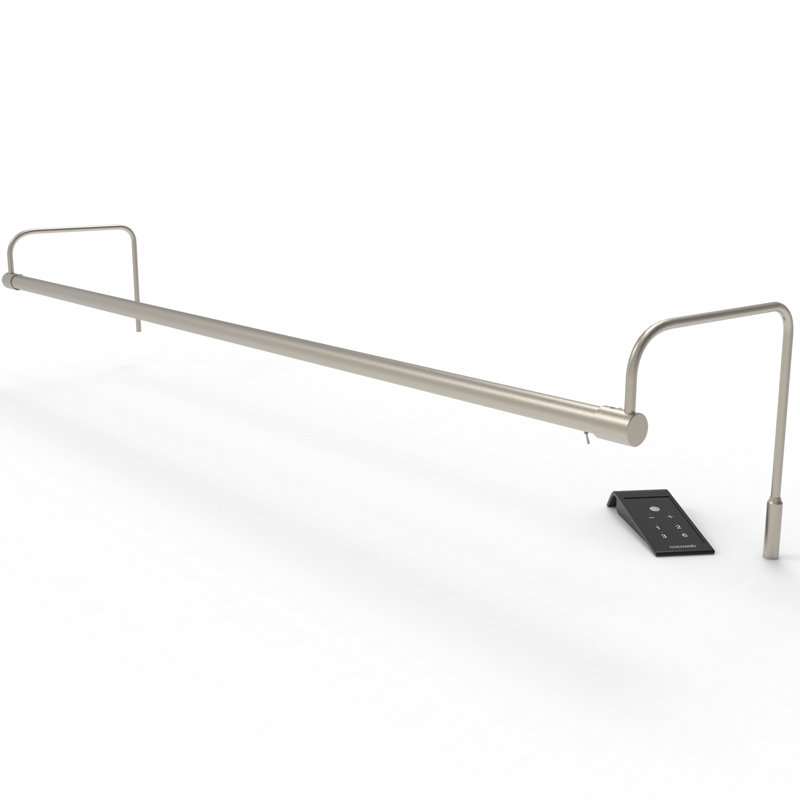 Jahrod 43 in. Dimmable LED Frame Mount Picture Light with Remote, Satin Nickel