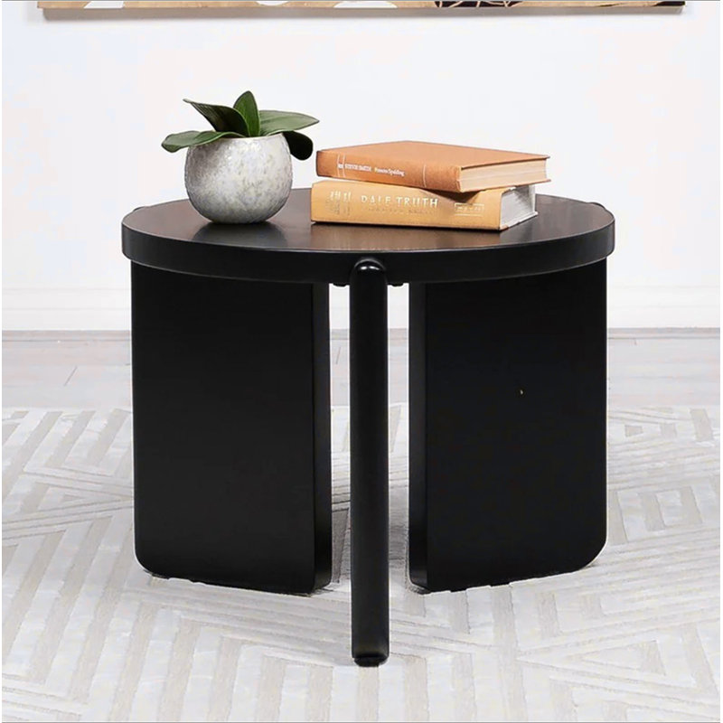 Table de bout ronde en bois