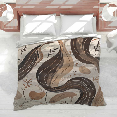Abstract Botanical Leaves Comforter