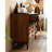 Walnut Colored Large Capacity Buffet Table-1119782800