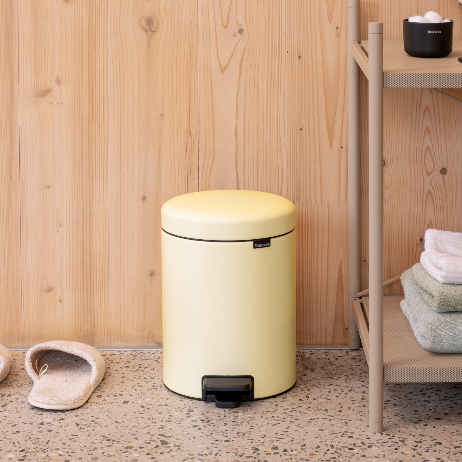 Brabantia Newicon 1.3gal Step-On Can, Mellow Yellow