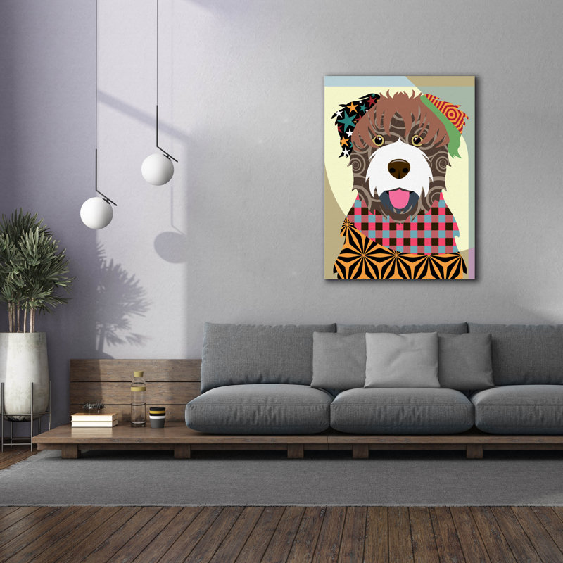 "Bouvier des Flandres" par Lanre Adefioyue, H 54 po x l 40 po x P 1,5 po