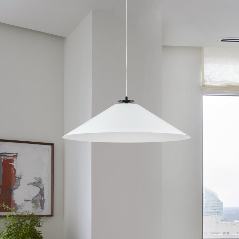 Luminaire suspendu incandescent 1 lumière Prerte, Blanc mat