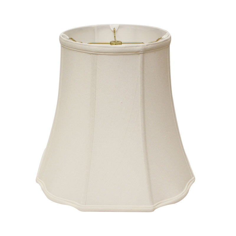 Abat-jour ovale 19 po Monay Shantung, Blanc