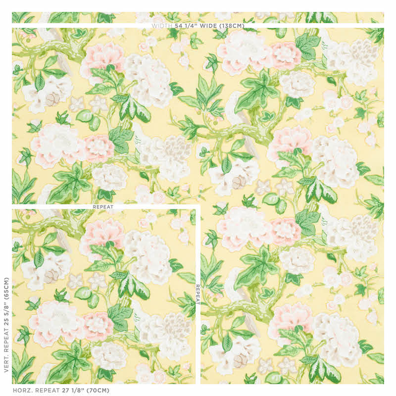 Bermuda Blossoms Fabric, Yellow