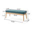 Structure en bois de bouleau stable de style moderne bleu sarcelle avec revêtement et mélange Mid-Century
