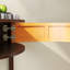 Demi-lune Intyre avec porte coulissante en rotin et tablette ouverte-129955764
