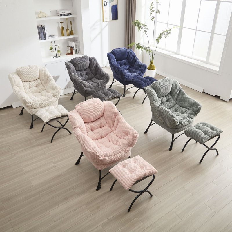 Fauteuil Lazy, Tissu vert pâle
