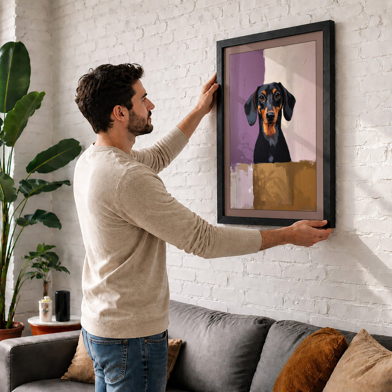 Alert Gaze Modern - Framed Print, A4 - 29.7 x 21.0 cm, White