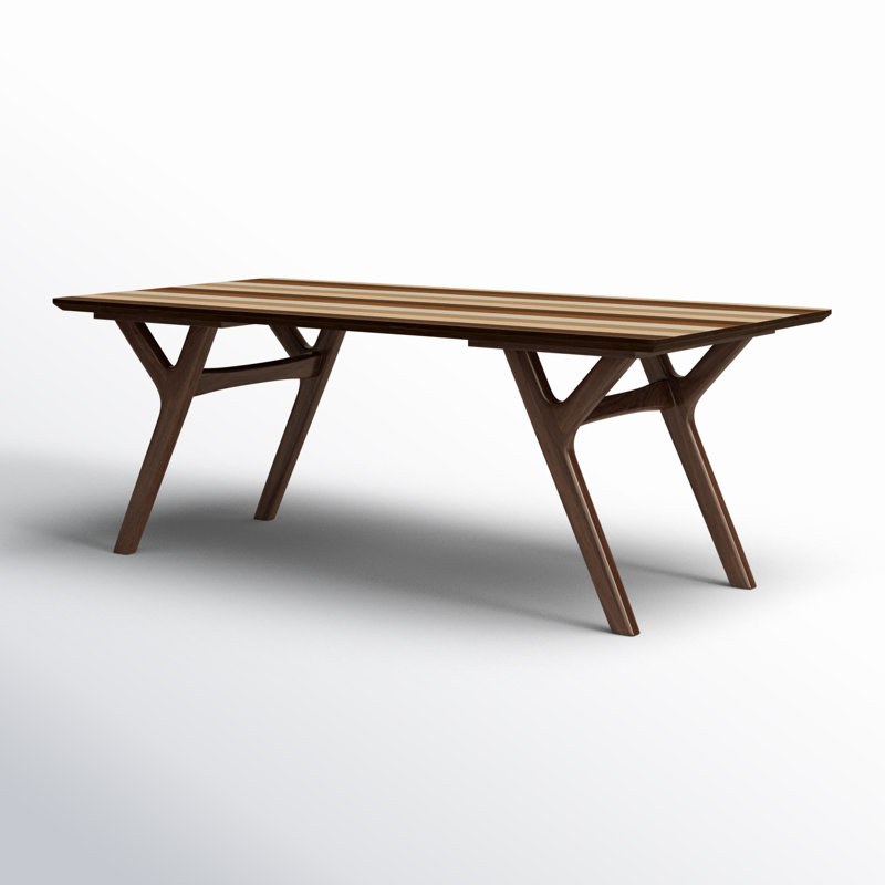 Table basse à 4 pieds, Rayures multicolores