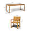 Lankin 8 - Person Wood Patio Dining Set with Rectangular Table-1223719889-1223719894