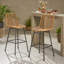 Tabourets de bar d'extérieur en osier Sawtelle (ensemble de 2)-1487956947