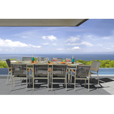 Chouinard 11 Piece Teak Dining Set by Brayden Studio