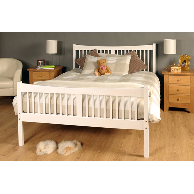 Pilar Bed, White, Double (4'6)