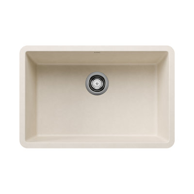 Évier de cuisine à simple cuve encastrable 27 po Precis SILGRANIT - blanc doux