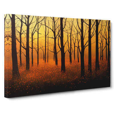 Striking Forest Sunset Vol.1 - Wrapped Canvas