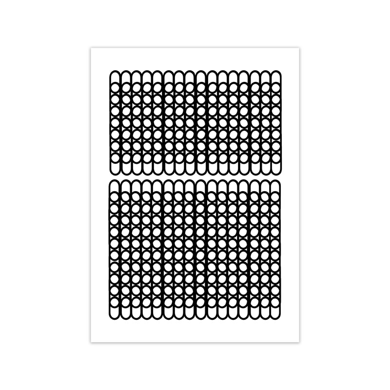 Abstract Black And White Naïve Design Original - Print, 42cm H x 30cm W x 1cm D, No Frame