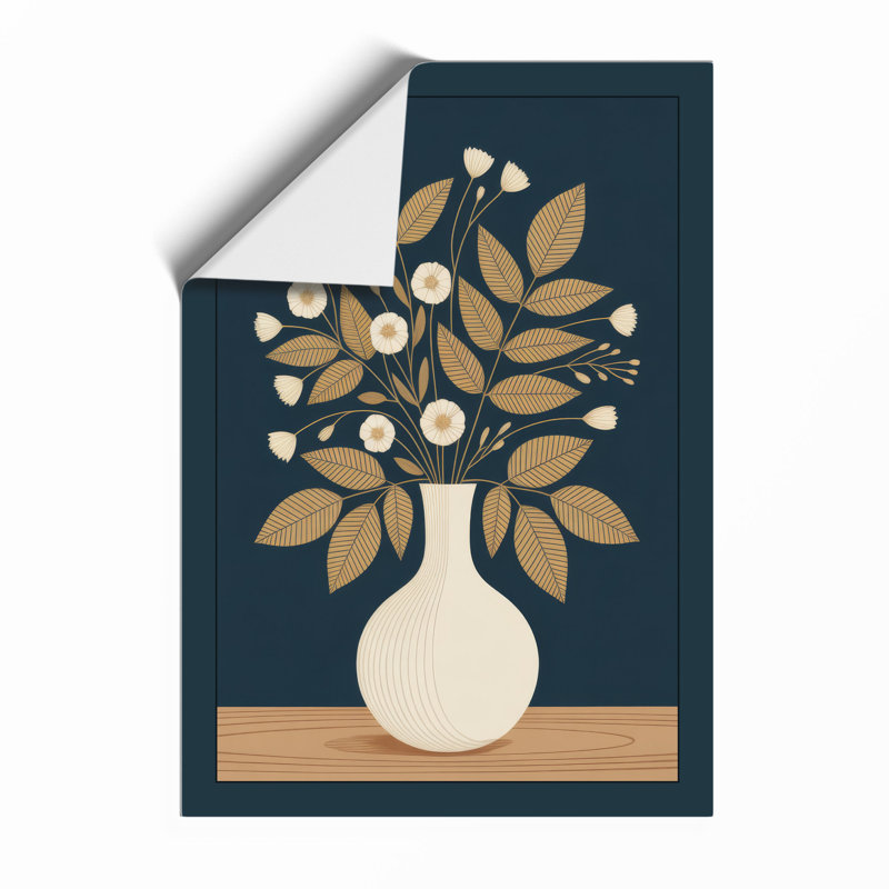 Vase of Symmetry Botanical - Framed Print, A3 - 42.0 x 29.7 cm, Unframed