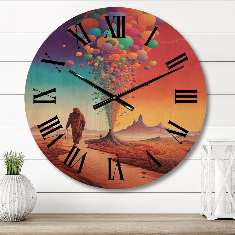 Horloge murale en bois massif Provenzano, Moyenne