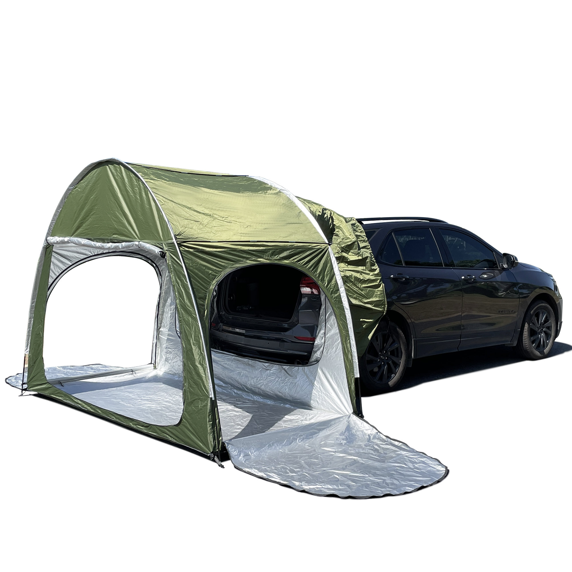 Tente de camping extérieure à double couche, tente latérale de voiture  étanche, auvent au sol