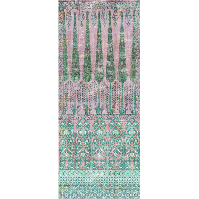 Tissu de jardin repose-pieds fantaisie Topkapi, Vert rose