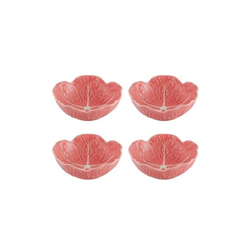 Ensemble de 4 bols à céréales en forme de chou rose 7 po