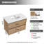 Meuble-lavabo mural simple avec comptoir et lavabos-970381552