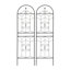 Paquet de 4 treillis de jardin en métal 71 po x 19,7 po antirouille pour plantes grimpantes